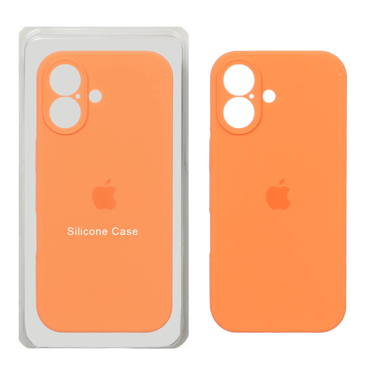 قاب سیلیکونی پاک کنی محافظ لنزدار اورجینال Apple iPhone 17 - نارنجی (پک اصلی)